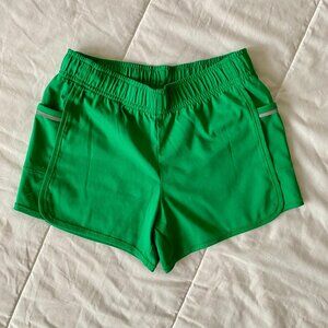 Primary Green Lightweight Short Running Shorts Size 8-9